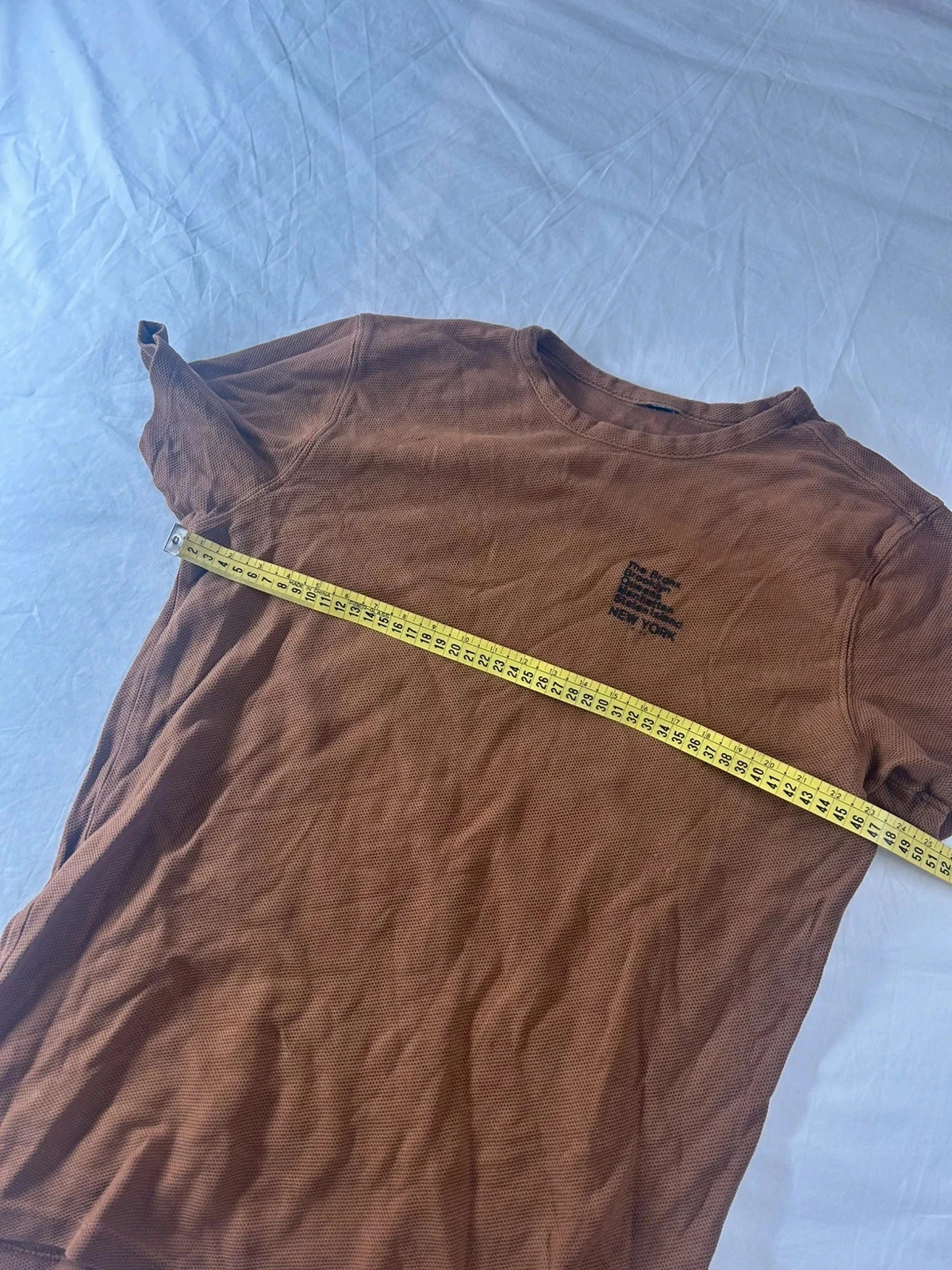Camiseta impresa marrón vintage – photo 6
